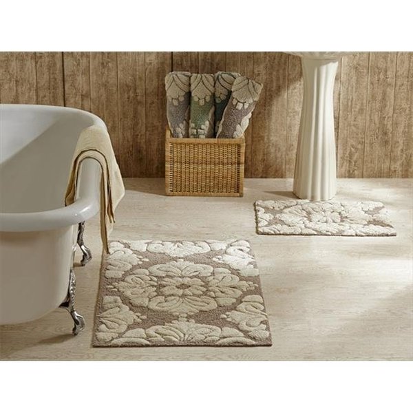 Better Trends Better Trends 2PC2440SDNA Medallion Bathrug; Beige & Natural - 24 x 40 in. 2 Pieces 2PC2440BENA